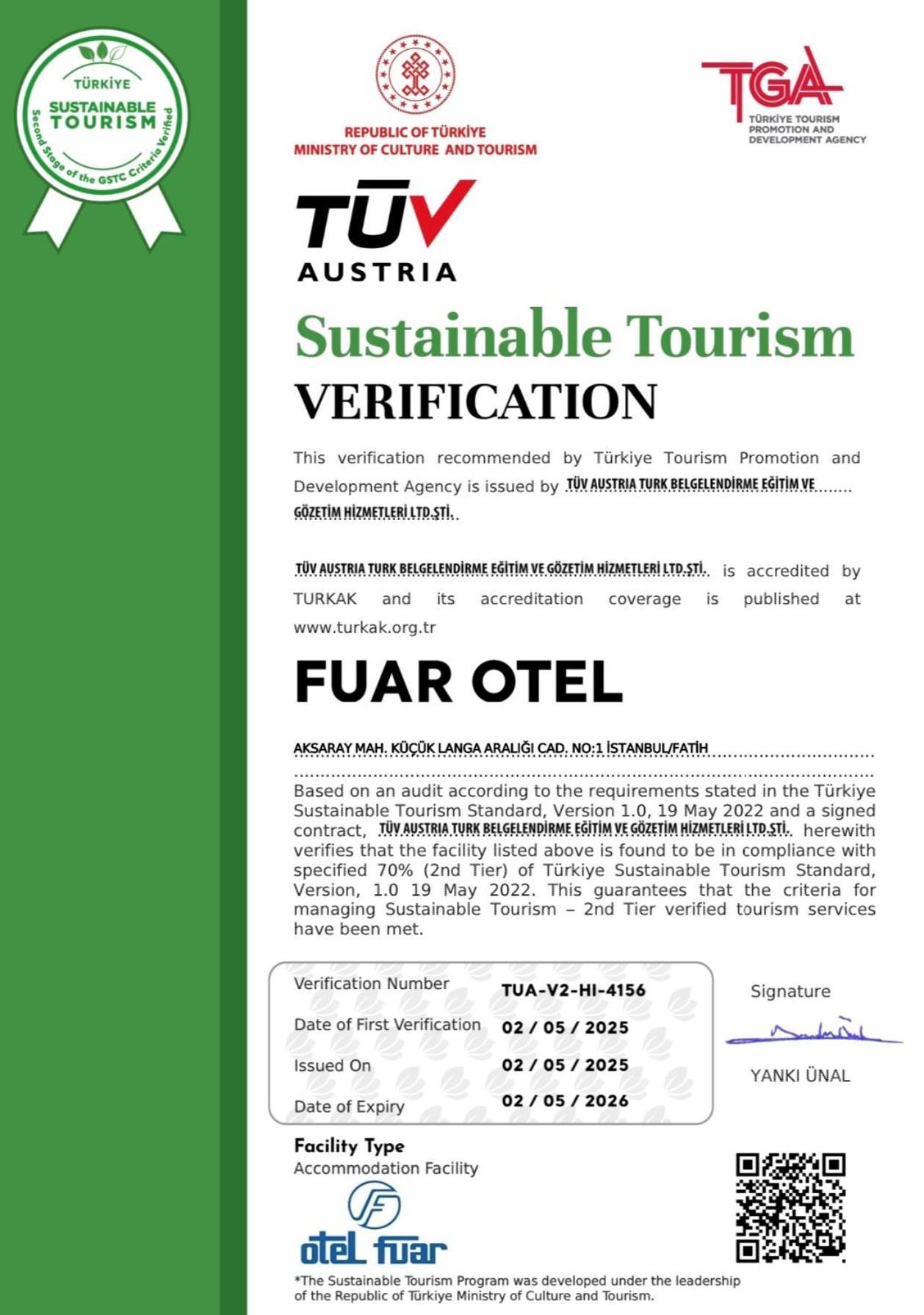 Fuar Hotel Stambuł Zewnętrze zdjęcie